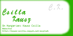 csilla kausz business card